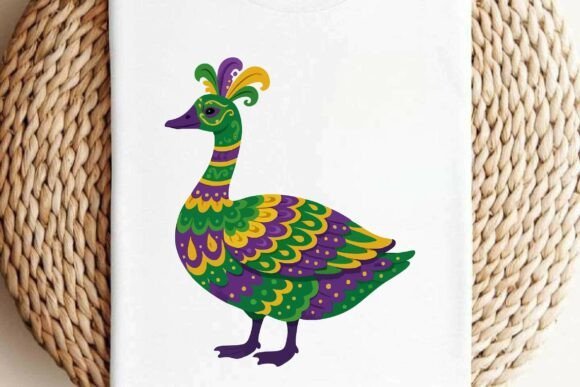 Mardi Gras Goose Clipart Sublimation