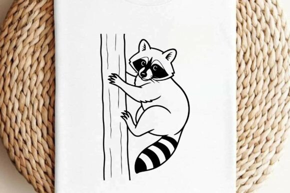 Raccoon Hanging on Branch Clipart Vector Review