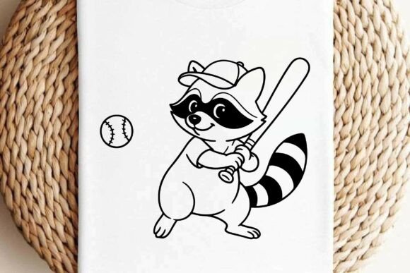Raccoon Playing Baseball Silhouette Embroidery Review