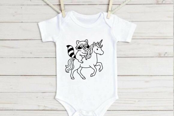 Raccoon Riding Unicorn Silhouette Vector Review