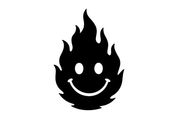 Review: Fire Smiling Face Silhouette Vector