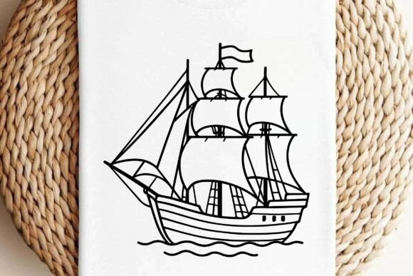 Sailing Ship Clipart Silhouette Vector Review